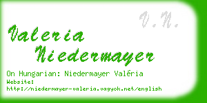 valeria niedermayer business card
